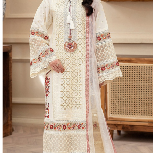 Zarmeen Emaan Premium Embroidered Lawn 3 Piece Unstitched Suit ZE - 749 | Najma Javaid
