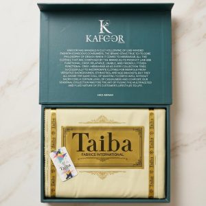 Kafoor by Taiba Fabrics Premium Men's Unstitched Suit | Luxury Fabric Collection |  Najma Javaid
