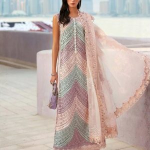 Zarmeen Emaan Premium Embroidered Lawn 3 Piece Unstitched Suit   ZE- 920| Najma Javaid