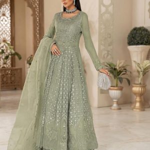 Zarmeen Emaan Premium Embroidered Lawn 3 Piece Unstitched Suit  ZE - 663 | Najma Javaid
