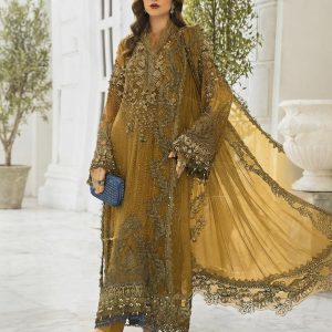 Zarmeen Emaan Premium Embroidered Lawn 3 Piece Unstitched Suit  ZE - 755 | Najma Javaid
