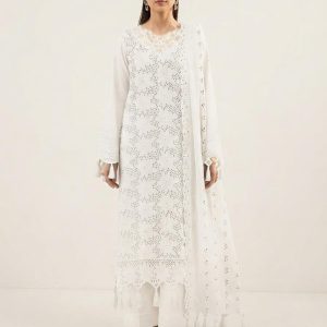Zarmeen Emaan Premium Embroidered Lawn 3 Piece Unstitched Suit  ZE - 817 | Najma Javaid