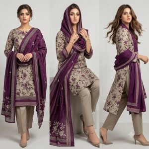 Original Bin Saeed 3 Piece Printed Lawn Suit | Premium Summer Collection