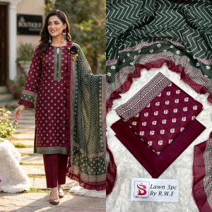 Original Bin Saeed 3 Piece Printed Lawn Suit | Premium Summer Collection