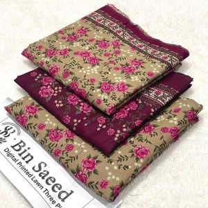 Original Bin Saeed 3 Piece Printed Lawn Suit | Premium Summer Collection