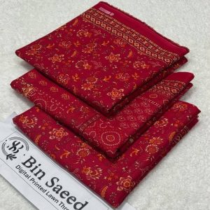 Original Bin Saeed 3 Piece Printed Lawn Suit | Premium Summer Collection