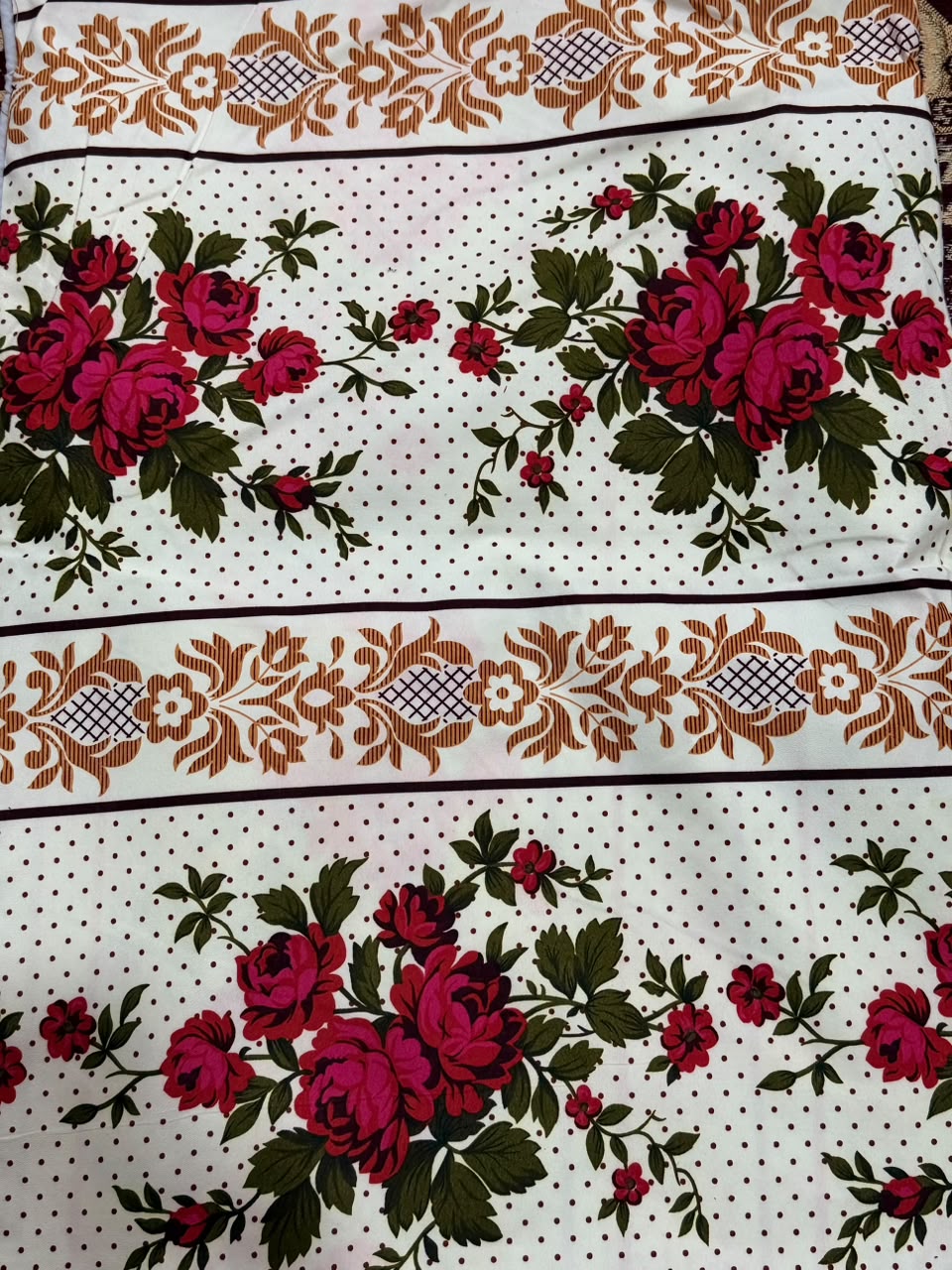 Najma Javaid Premium Double Bed Sheet – Soft & Durable Floral Printed Bed Sheet