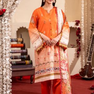 BAAD E SABA by Guljee Arts Printed Lawn 3 Piece with Printed Chiffon Dupatta