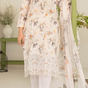 Tawakal Syonia 3 Piece Unstitched Embroidered Lawn | Najma Javaid