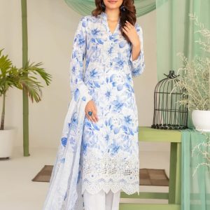 Tawakal Syonia 3 Piece Unstitched Embroidered Lawn | Najma Javaid