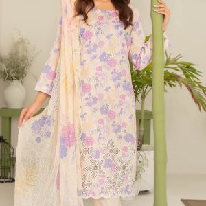 Tawakal Syonia 3 Piece Unstitched Embroidered Lawn | Najma Javaid
