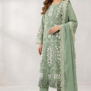 Najma Javaid Premium 3 Piece Stitched Embroidered Lawn Suit