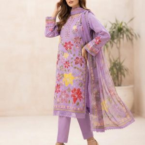 Najma Javaid Premium 3 Piece Stitched Embroidered Lawn Suit