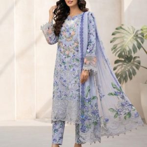 Najma Javaid Premium 3 Piece Stitched Embroidered Lawn Suit