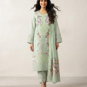 Najma Javaid Premium 3 Piece Stitched Embroidered Lawn Suit