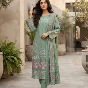 Najma Javaid Premium 3 Piece Stitched Embroidered Lawn Suit