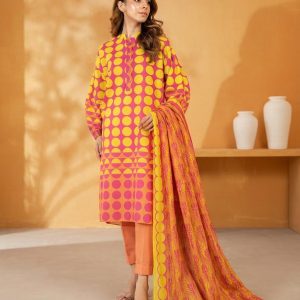 Alkaram Printed Lawn Suit with Printed Dupatta 3 Piece Unstitched