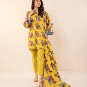Alkaram Printed Lawn Suit with Printed Dupatta 3 Piece Unstitched