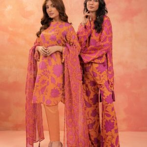 Alkaram Printed Lawn Suit with Printed Dupatta 3 Piece Unstitched