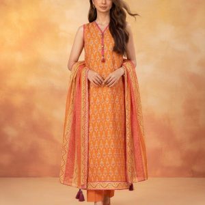 Alkaram Printed Lawn Suit with Printed Dupatta 3 Piece Unstitched