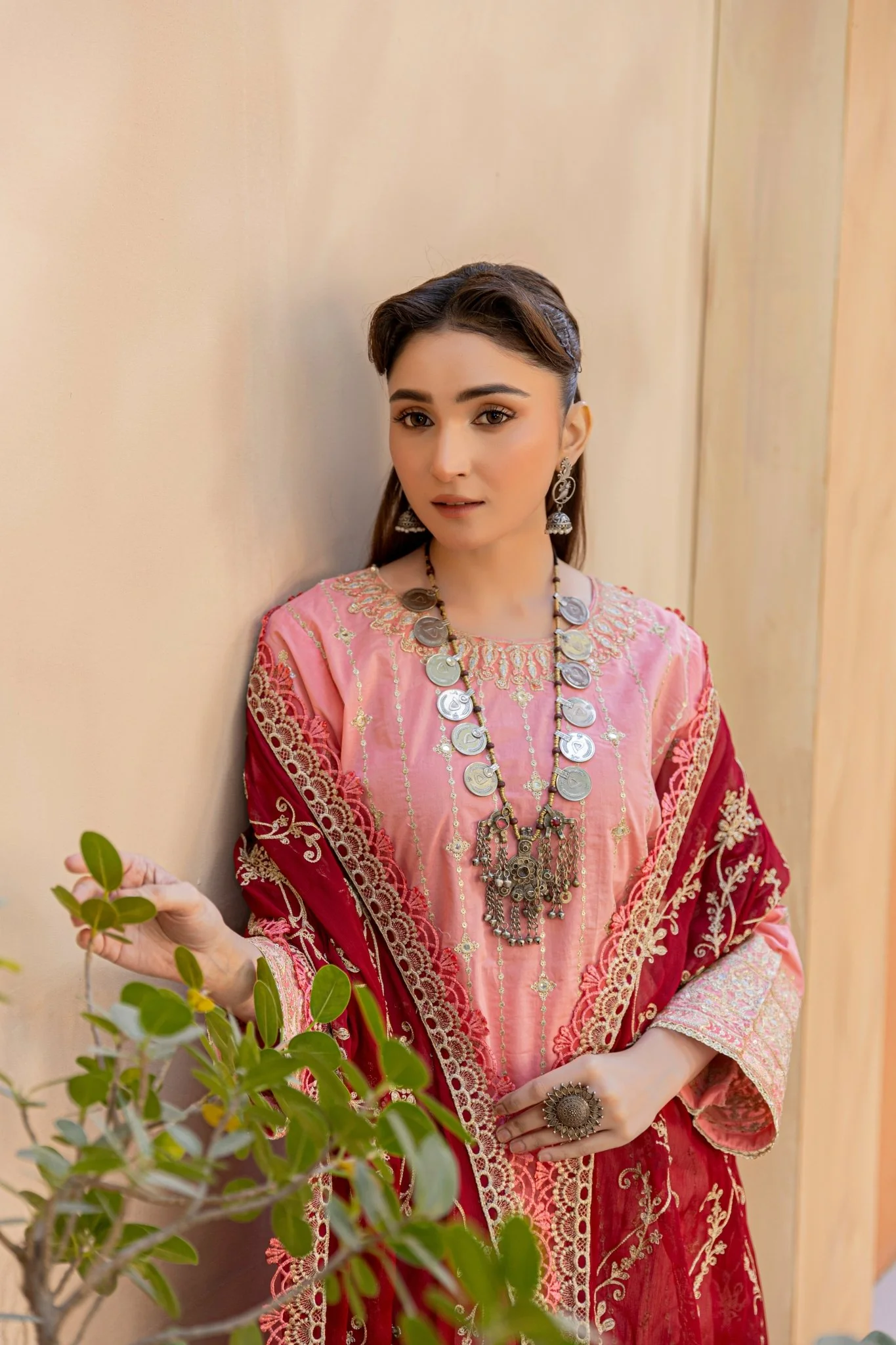 Zarmeen Emaan Premium Embroidered Lawn 3 Piece Unstitched Suit ZE-710 | Najma Javaid - Image 4