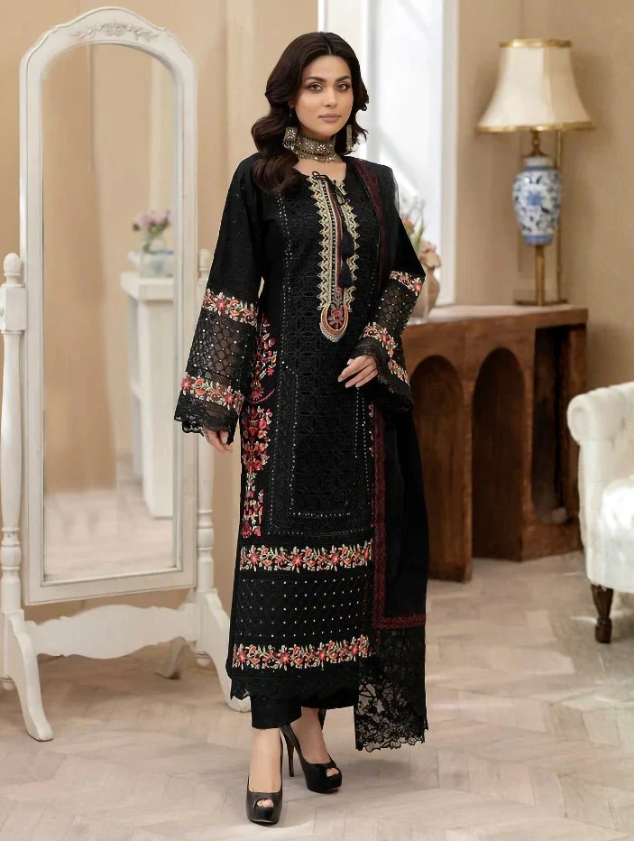 Zarmeen Emaan Premium Embroidered Lawn 3 Piece Unstitched Suit ZE-749 | Najma Javaid