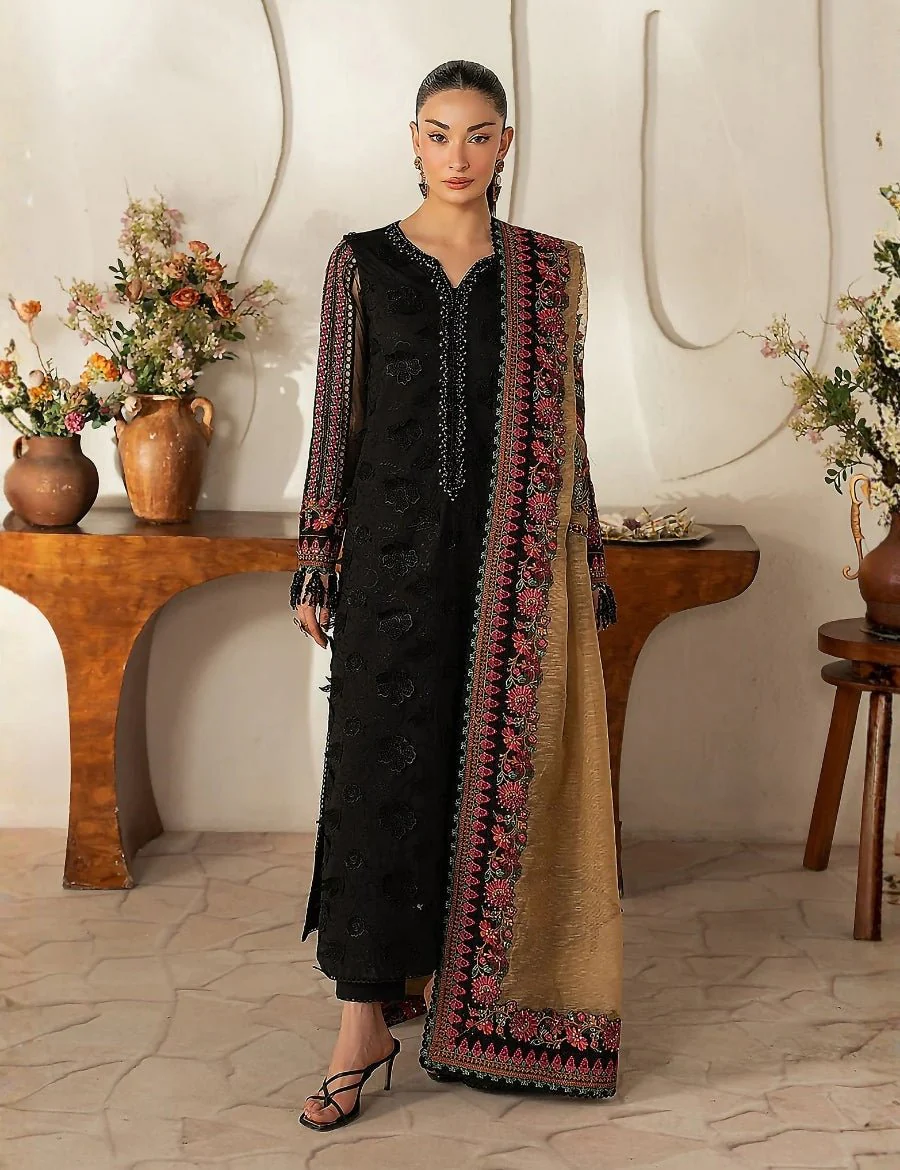 Zarmeen Emaan Premium Embroidered Lawn 3 Piece Unstitched Suit ZE-928 | Najma Javaid