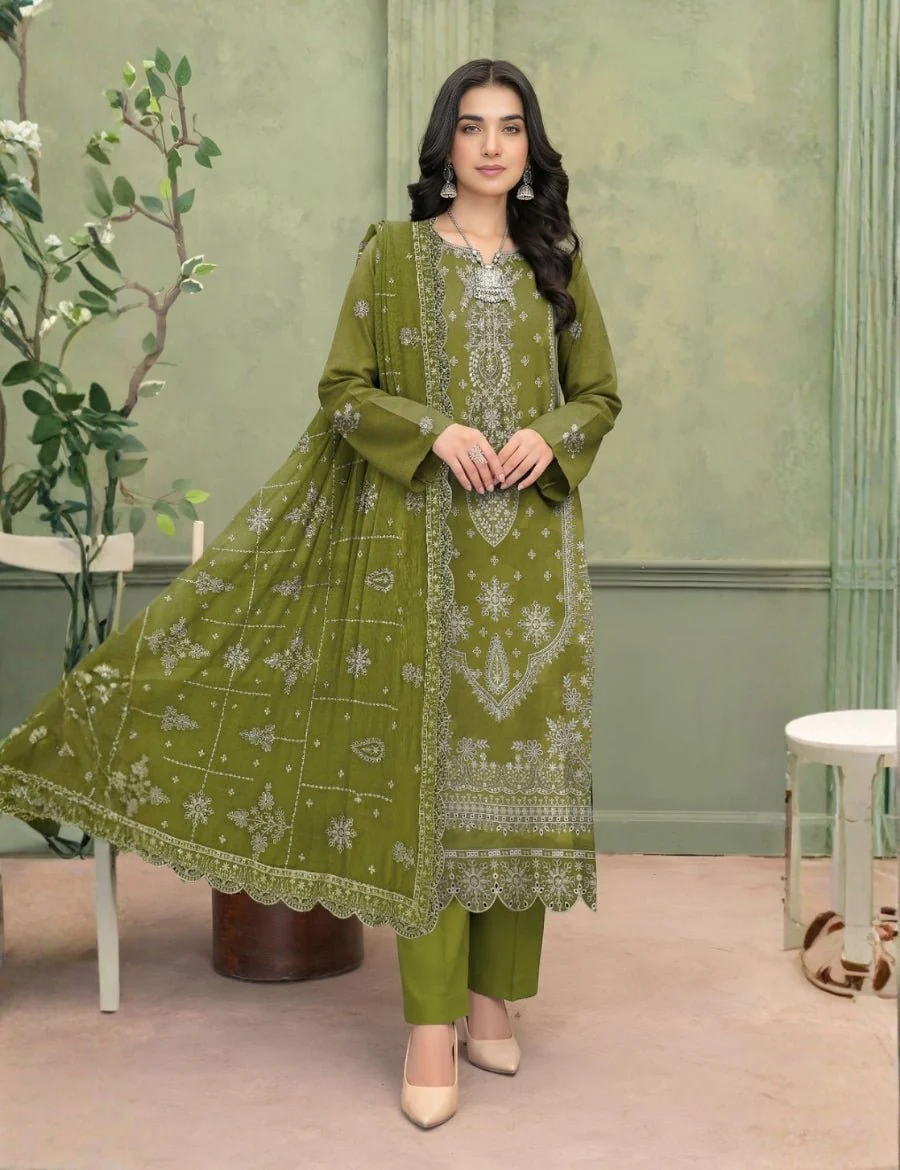 Zarmeen Emaan Premium Embroidered Lawn 3 Piece Unstitched Suit ZE-937 | Najma Javaid