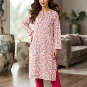 Najma Javaid Premium 2 Piece Stitched Printed Lawn Suit