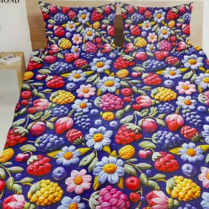 Najma Javaid Bedior 3Piece Diamond Digital King Size Bed Sheet Set
