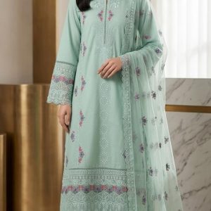 Premium 3 Piece Stitched Embroidered Lawn Suit for Women