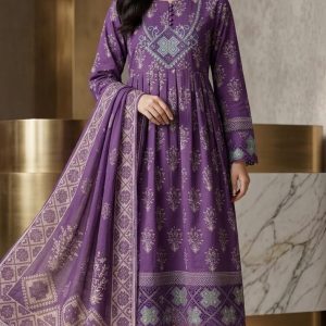 Premium 3 Piece Stitched Embroidered Lawn Suit for Women