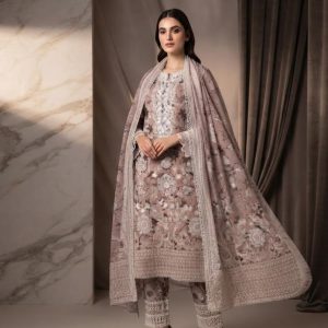 Premium 3 Piece Stitched Embroidered Lawn Suit for Women