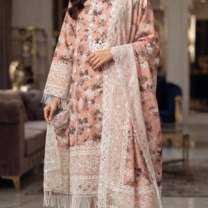 Premium 3 Piece Stitched Embroidered Lawn Suit for Women