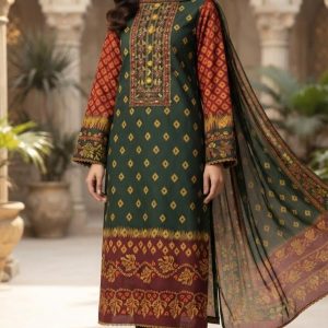 Premium 3 Piece Stitched Embroidered Lawn Suit for Women