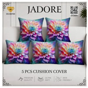 Jadore Diamond 5 Pcs Premium Digital Printed Cushion Cover Set