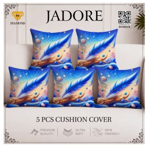 Jadore Diamond 5 Pcs Premium Digital Printed Cushion Cover Set