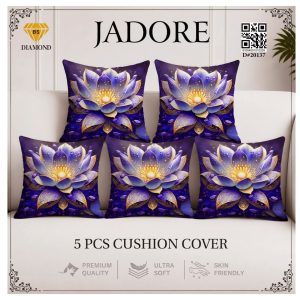 Jadore Diamond 5 Pcs Premium Digital Printed Cushion Cover Set