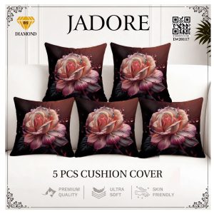Jadore Diamond 5 Pcs Premium Digital Printed Cushion Cover Set